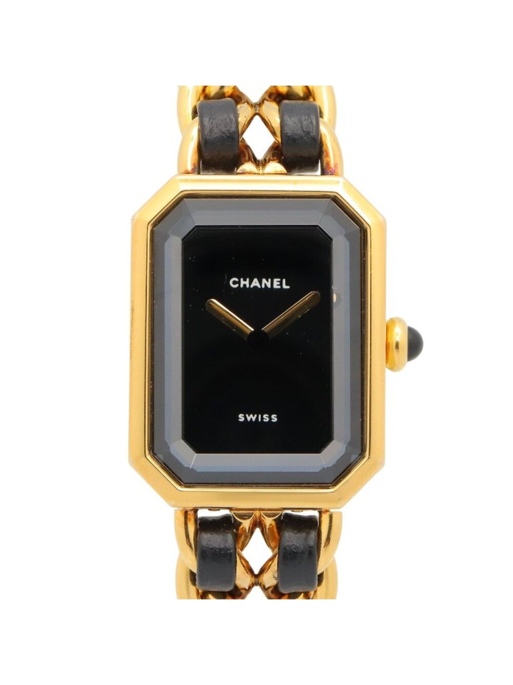 Chanel Watch Premiere M Black Leather